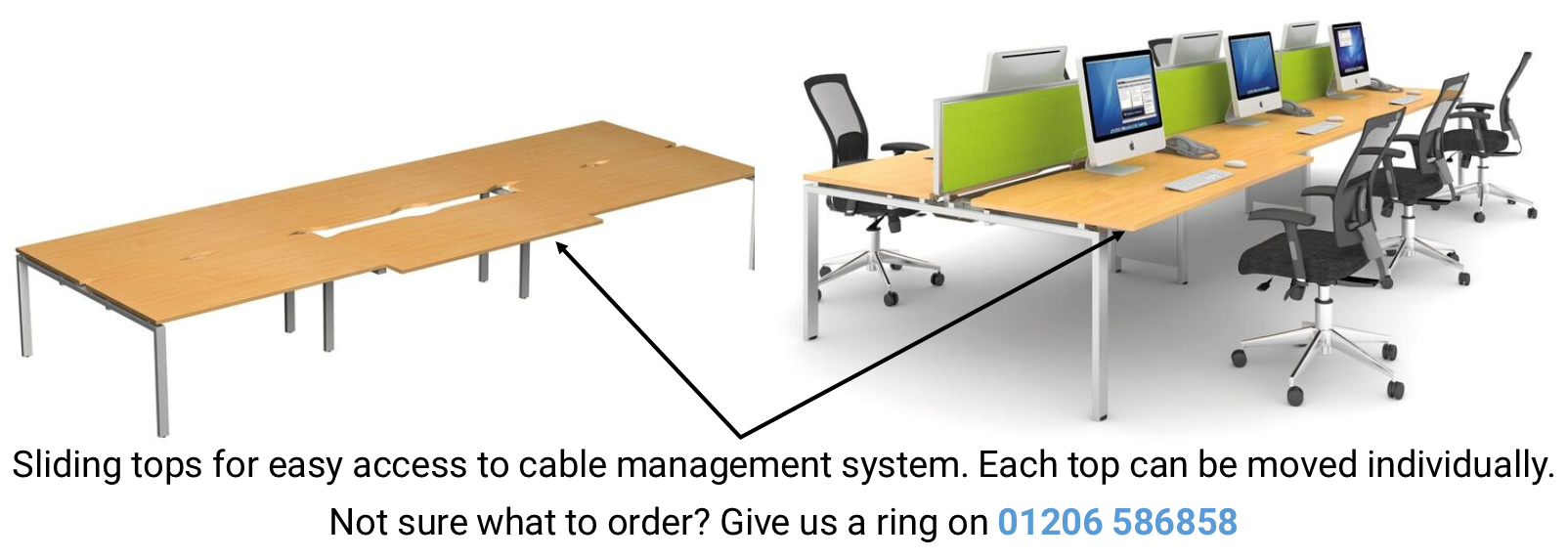 Adapt Sliding Tops Bench Desk System
