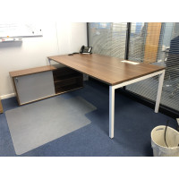 Nova walnut executive desk with storage