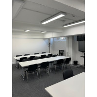 Endurance flip top tables with iso fabric chairs