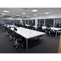 Ergo 24 Hour mesh chairs with bench desking