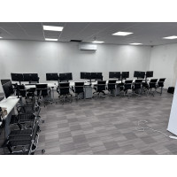 Connex bench desk with aura medium back chairs