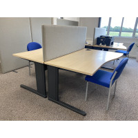 Accoustic desk screens