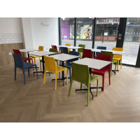 Strata chairs with flip top HPL tables