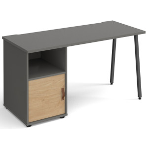 Sparta Straight Desk With Pedestal and Cupboard Door