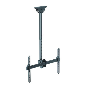 Heavy-duty Ceiling Mount TV Bracket w/ Tilt 25­­°, Swivel 360°, 6° Level Adjustment