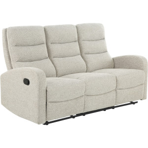 Rena Triple Seater Natural Fabric Recliner Chair
