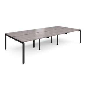 Adapt 1600mm Deep Sliding Top Triple Back to Back Bench Desk