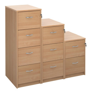 Maestro Lockable Wooden Filing Cabinet - 45KG Capacity Per Draw