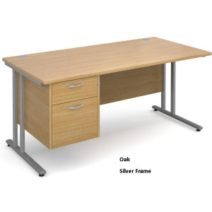 Maestro Cantilever Desk with Fixed Pedestal