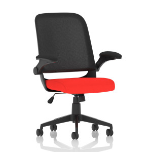 Crew Task Operator Mesh Chair With Folding Arms