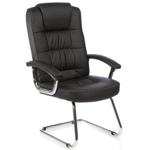 Moore Deluxe Leather Cantilever Chair