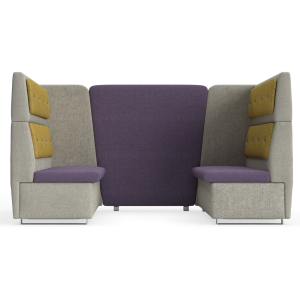 bTogether Open Upholstered 4 Seater Booth