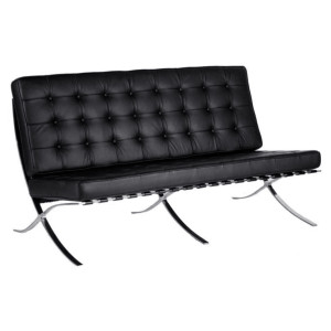 Valencia Leather Faced Reception Two Seater