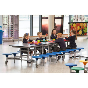 Rectangular Mobile Folding Table with 16 Seats