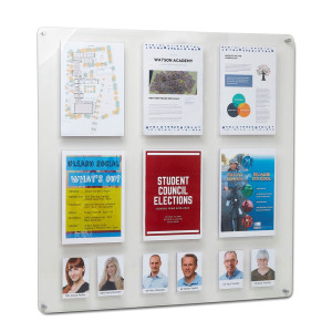 Crystal Wall Notice Frame (12 pockets)