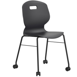 Arc Four Leg Chair Classroom / Visitor Chair  With Mobile Castors 
