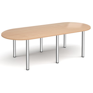 Turin 2400 x 1000 Post Leg Meeting Table 