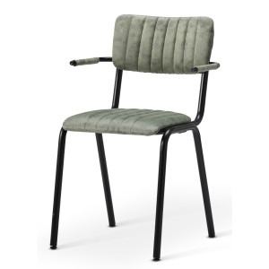 Bourbon Vintage Style Suede Chair With Arms