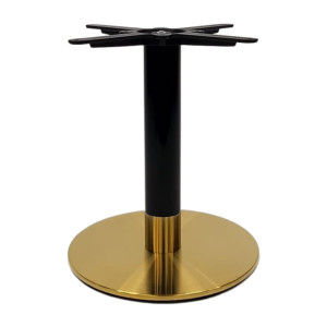 Cava Black And Gold Round Table Base