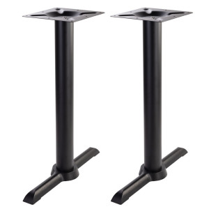 Phoenix Black Cruciform Twin Table Base - Max Top Size: 1800mm x 1000mm