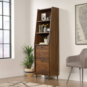Hampstead Park Grand Walnut Narrow Bookcase