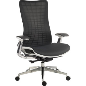 Quantum Executive White Frame Mesh Office Chair 