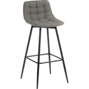 Quilt Grey Fabric Barstool