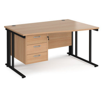 Wave Desks with Pedestals