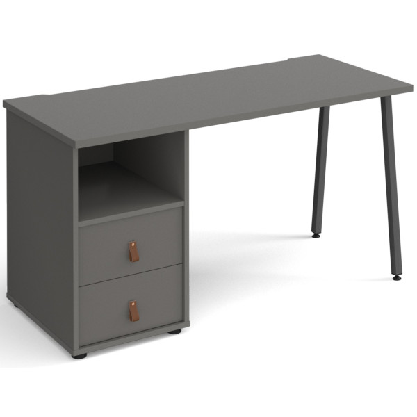 Sparta Straight A Frame Desk With Pedestal 