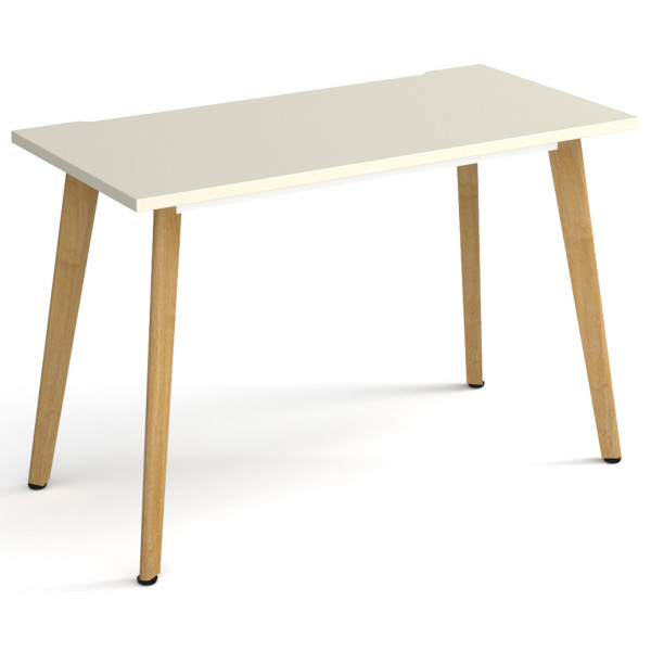 Giza Straight Desk with Wooden Legs