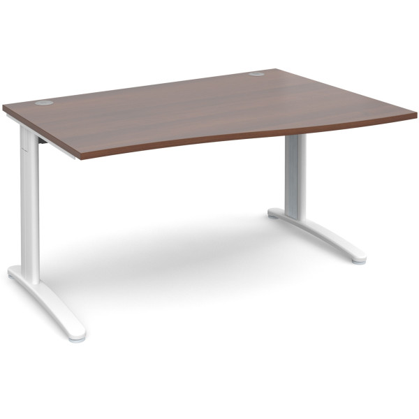 TR10 Cable Managed Wave Office Desk