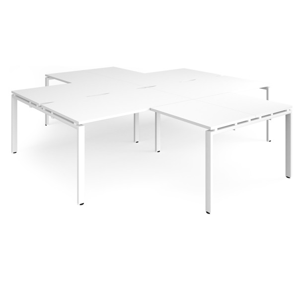 Adapt 4 Person Desk Cluster with Return Unit