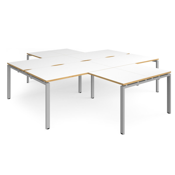 Adapt 4 Person Desk Cluster with Return Unit