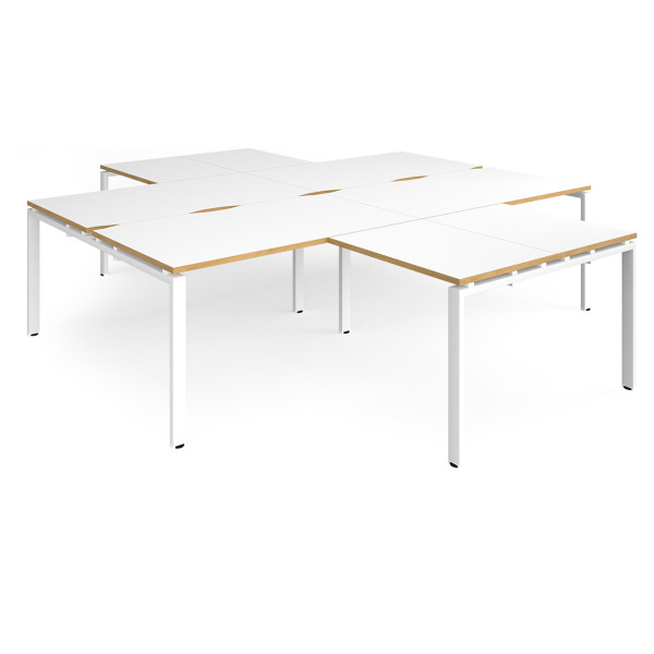 Adapt 4 Person Desk Cluster with Return Unit