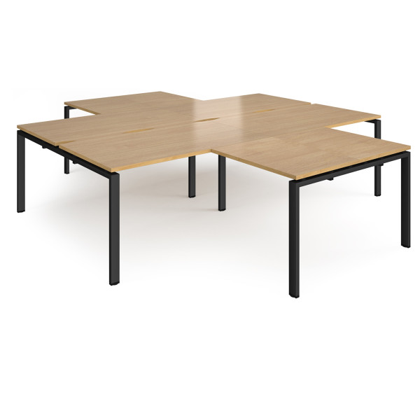 Adapt 4 Person Desk Cluster with Return Unit