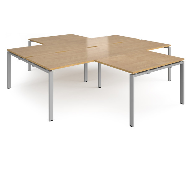 Adapt 4 Person Desk Cluster with Return Unit