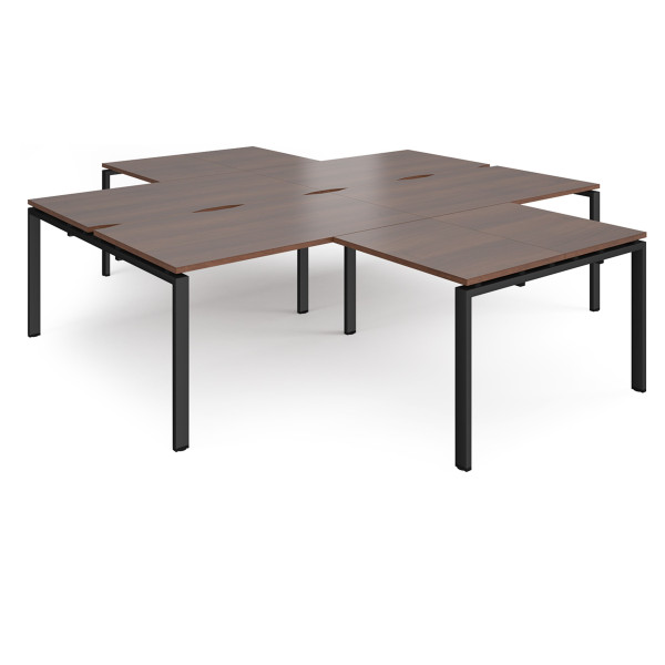 Adapt 4 Person Desk Cluster with Return Unit