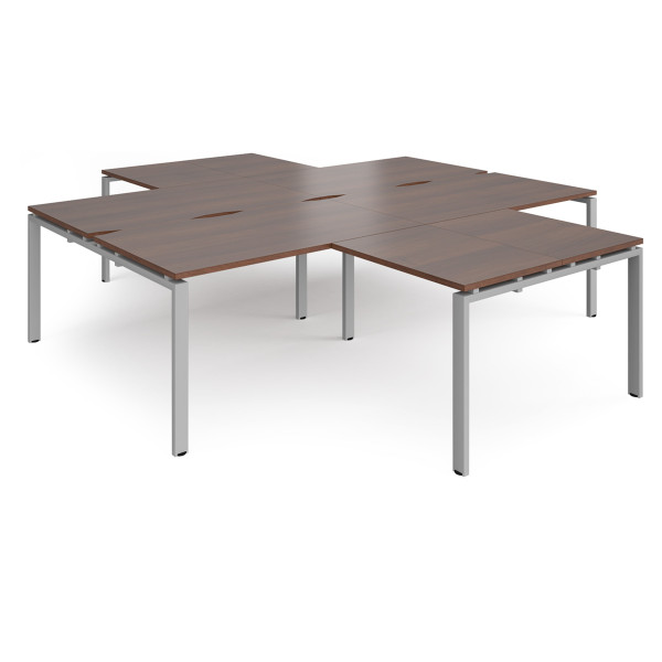 Adapt 4 Person Desk Cluster with Return Unit