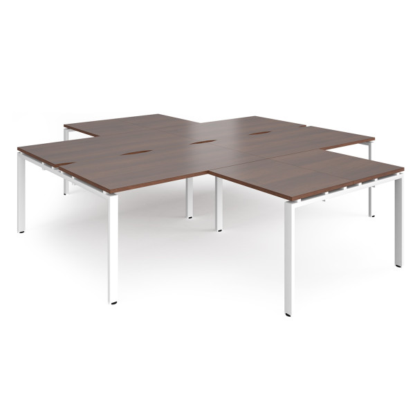 Adapt 4 Person Desk Cluster with Return Unit