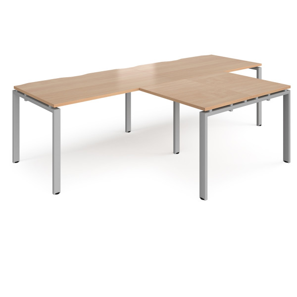 Adapt 2 Person  L Shape Desks with Return Unit