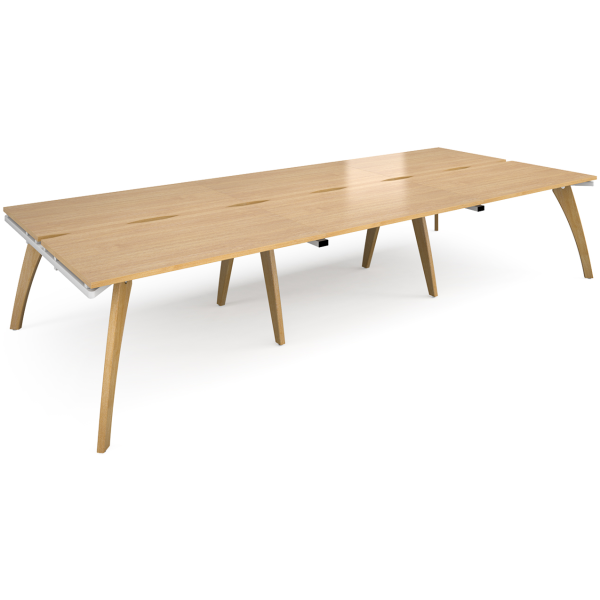 Fuze Triple Back to Back Modular Desk - 6 Person