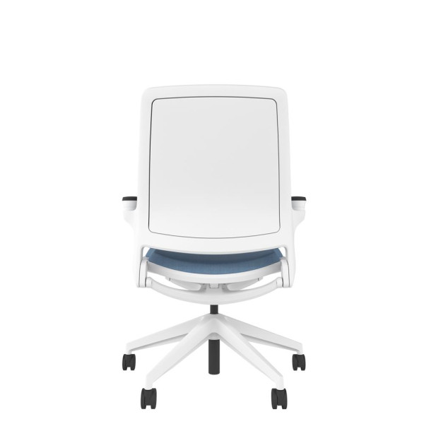 Designer Upholstered Back Chair - White