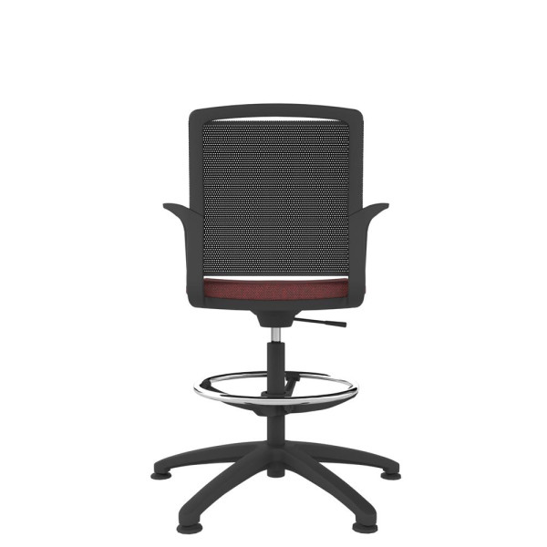Black Shell Mesh Back Draughtsman Task Chair