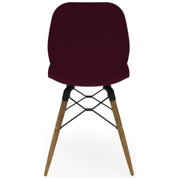 Coco Plastic Shell Chair with Wooden 4 leg Eiffel Frame
