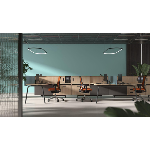Narbutas Round Bench Desking with Storage