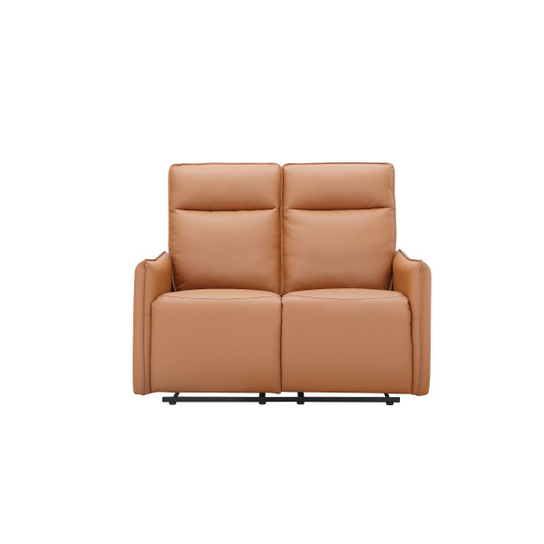 Lugo 2 Seater PU Cognac Recliner Chair