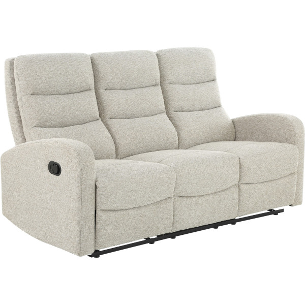 Rena Triple Seater Natural Fabric Recliner Chair