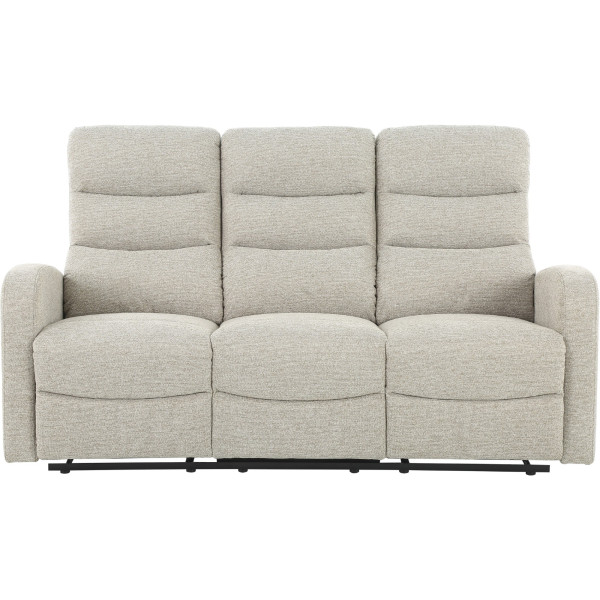 Rena Triple Seater Natural Fabric Recliner Chair