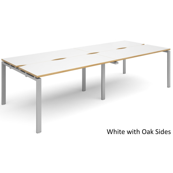 Adapt 1200mm Deep | 4 Person Back to Back Bench Desk