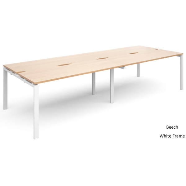 Adapt 1200mm Deep | 4 Person Back to Back Bench Desk